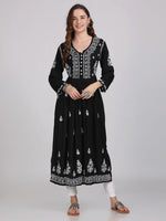 Load image into Gallery viewer, Chikankari Heavy Embroidered Gown With Both Side Pockets