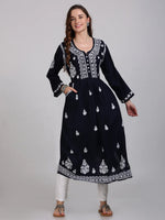 Load image into Gallery viewer, Chikankari Heavy Embroidered Gown With Both Side Pockets