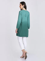 Load image into Gallery viewer, Ombre Dyed Chikankari Short Kurta | Handwork Lucknowi Embroidery