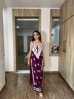 Load image into Gallery viewer, ASUHANI Maroon Sleeveless Rayon Kurta Pant set