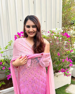 Load image into Gallery viewer, Afreen Buti Jaal Georgeete mirror Chikankari Full Suite with dupatta always best seller