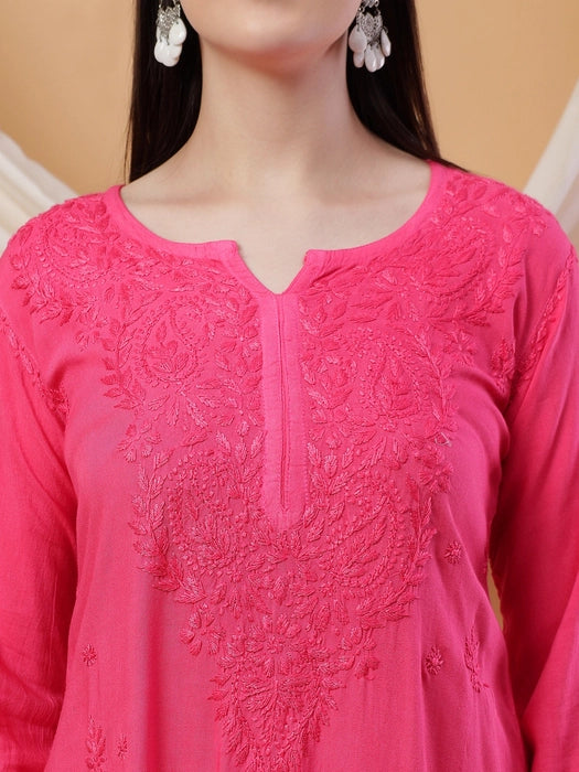 Most Comfortabe Rayon Ombrae Hand Embroidered Full Suit
