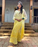 Load image into Gallery viewer, Afreen Buti Jaal Georgeete mirror Chikankari Full Suite with dupatta always best seller