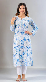 Load image into Gallery viewer, Neitra hand-embroidered malmal Kurti