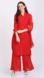 Load image into Gallery viewer, MULTI COLOR GEORGETTE KURTI WITH STOLE