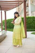 Load image into Gallery viewer, Afreen Buti Jaal Georgeete mirror Chikankari Full Suite with dupatta always best seller
