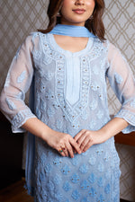 Load image into Gallery viewer, Afreen Buti Jaal Georgeete mirror Chikankari Full Suite with dupatta always best seller