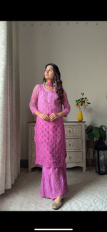 Load image into Gallery viewer, Afreen Buti Jaal Georgeete mirror Chikankari Full Suite with dupatta always best seller