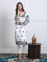 Load image into Gallery viewer, Premium Nyra Cut Chikankari Kurta On Soft Modal Fabric