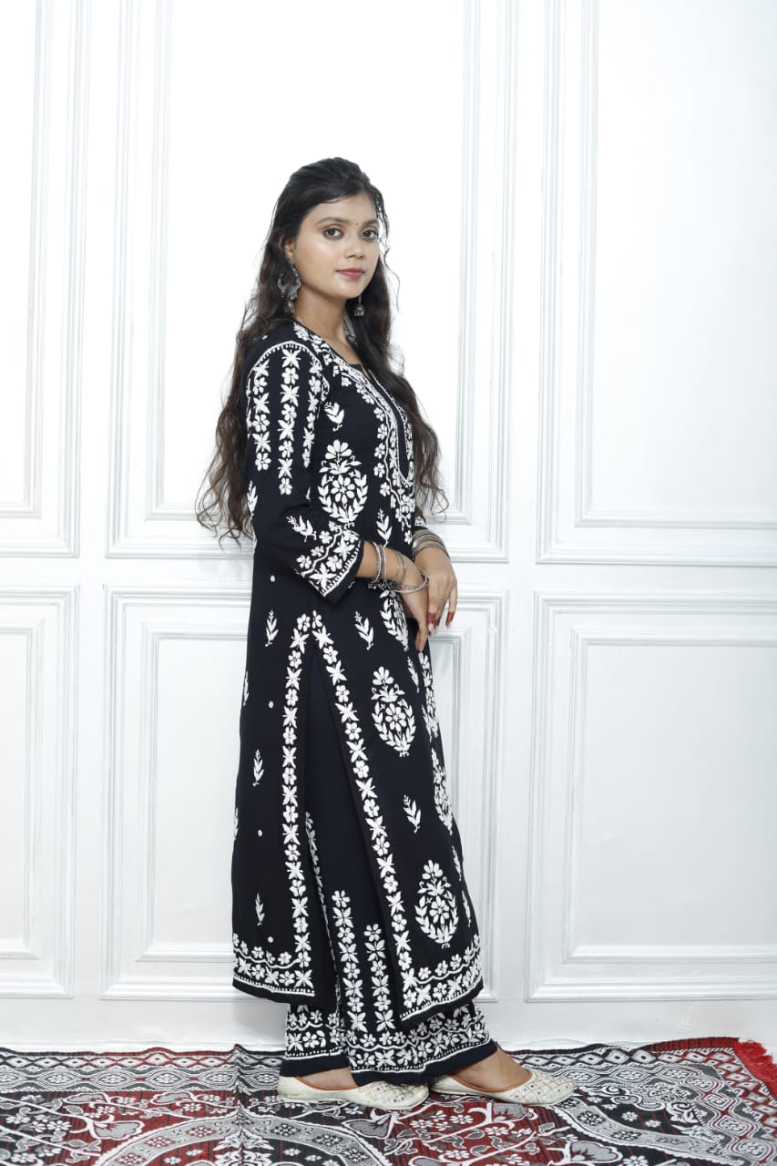 Chikankari Luxe PREMIUM HEAVY SOFT MODAL KURTI SET