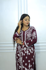 Load image into Gallery viewer, Authentic Chikankari Handcrafted modal Kurti
