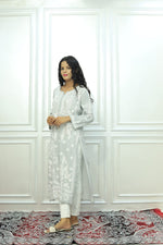 Load image into Gallery viewer, Authentic Chikankari Handcrafted modal Kurti