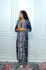 Load image into Gallery viewer, Chikankari lux Modal Kurti Palazzo Set with Heavy Embroidery Chikankari Modal Kurti Palazzo Set with Heavy Embroidery