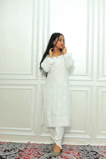 Load image into Gallery viewer, premium Modal Chikankari Kurti Dhoti Set