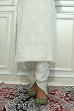 Load image into Gallery viewer, premium Modal Chikankari Kurti Dhoti Set