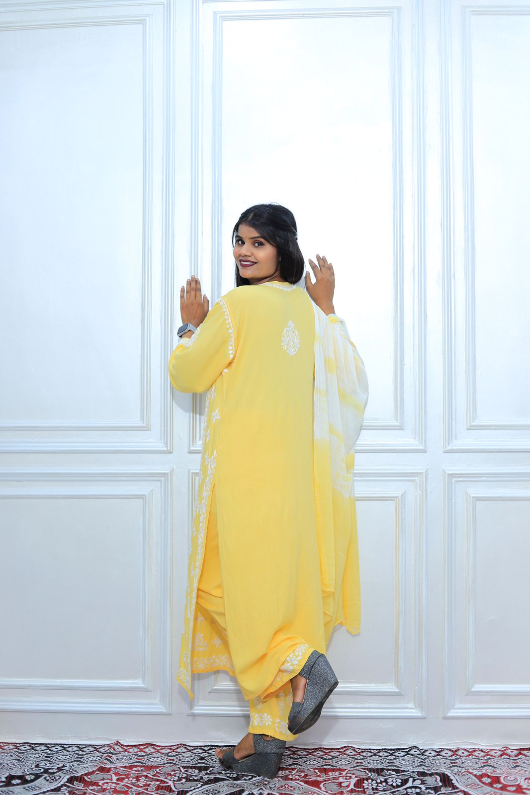 luxx Chikankari Modal Kurti Set