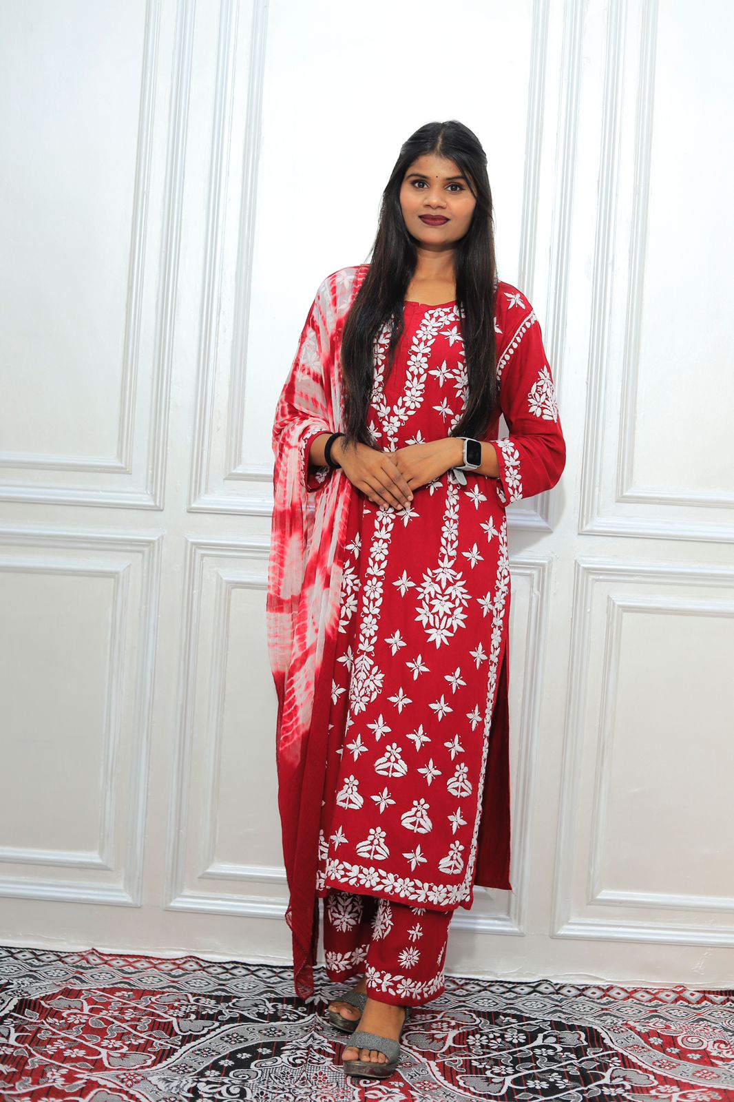 luxx Chikankari Modal Kurti Set