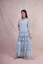 Load image into Gallery viewer, Georgette 56 Kali Anarkali Gown