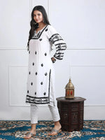 Load image into Gallery viewer, Premium Nyra Cut Chikankari Kurta On Soft Modal Fabric