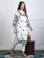 Load image into Gallery viewer, Premium Nyra Cut Chikankari Kurta On Soft Modal Fabric