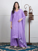 Load image into Gallery viewer, Dobby Cotton 3 piece Set Kurti, Dupatta & Plazzo