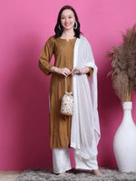 Load image into Gallery viewer, 3D Chikankari work Ryon Mukaish Kurti