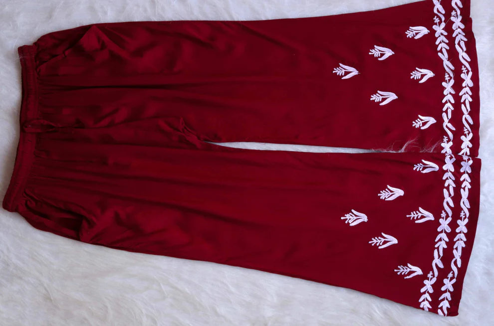 ASUHANI Maroon Sleeveless Rayon Kurta Pant set