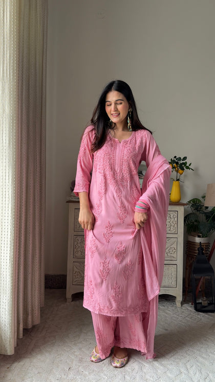 Ayesha In Modal Cotton Co-ord Set With Dupatta
