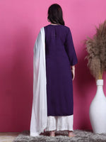 Load image into Gallery viewer, 3D Chikankari work Ryon Mukaish Kurti
