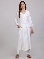 Load image into Gallery viewer, Chikankari Heavy Embroidered Gown With Both Side Pockets
