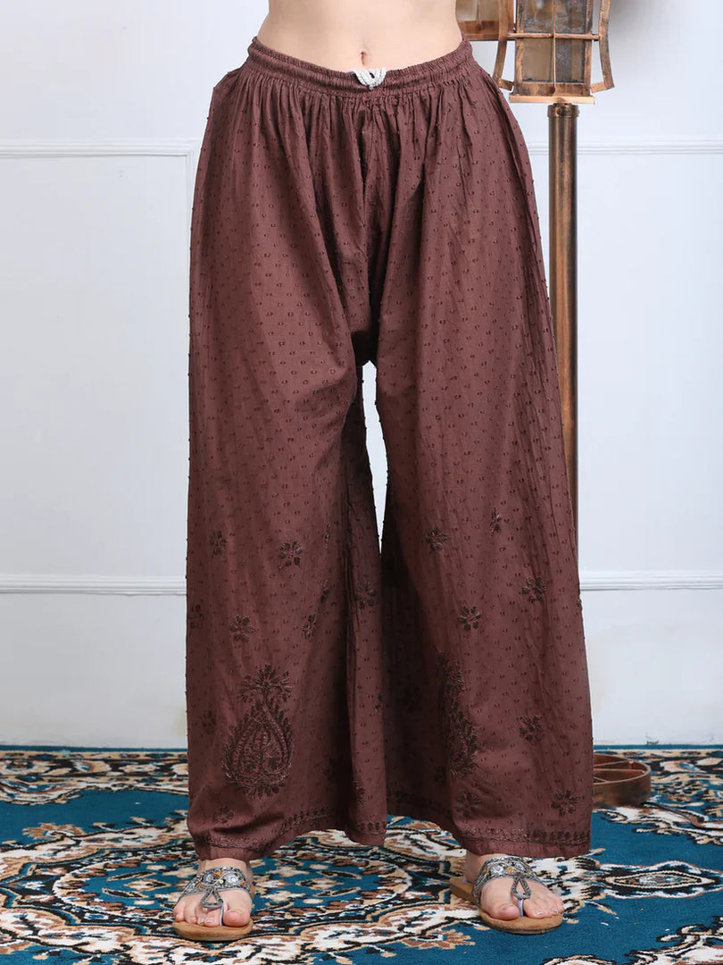 Dobby Cotton 3 piece Set Kurti, Dupatta & Plazzo