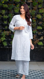 Load image into Gallery viewer, DOBBY COTTON PLAZZO SET
