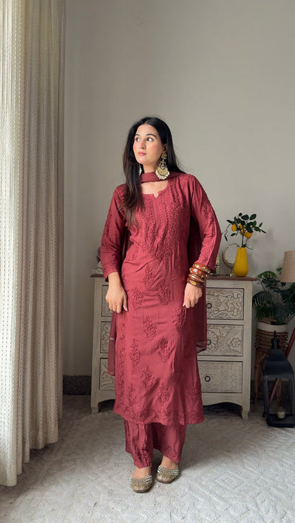 Swati Rathi In Modal Cotton Co-ord Set With Dupatta
