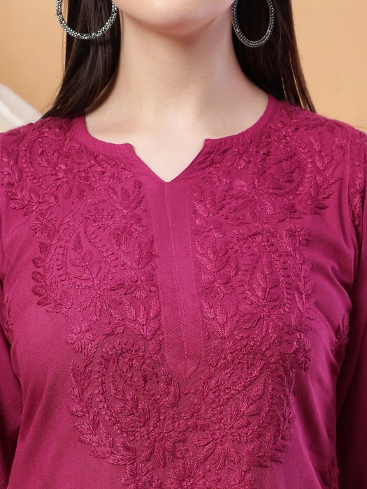 Most Comfortabe Rayon Ombrae Hand Embroidered Full Suit