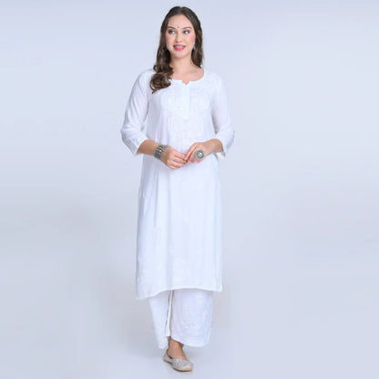 Most Comfortabe Rayon Ombrae Hand Embroidered Full Suit