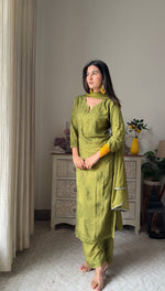 Load image into Gallery viewer, Handcraft Modal Cotton Co-ord Set With Dupatt
