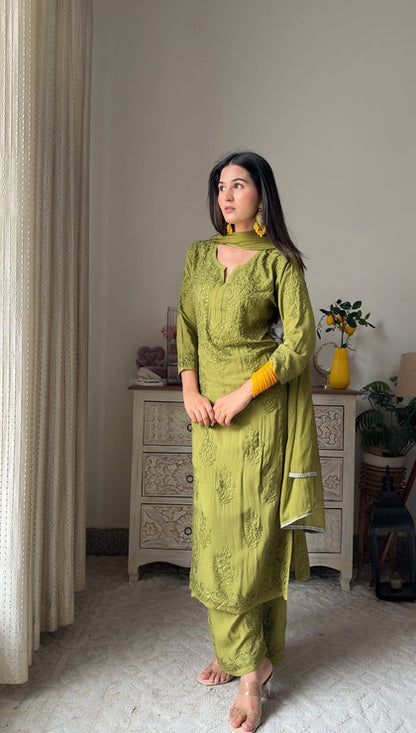Swati Rathi In Modal Cotton Co-ord Set With Dupatta