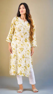 Neitra hand-embroidered malmal Kurti