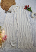 Load image into Gallery viewer, Haniya White Chikankari Rayon Kurti Set with Mukesh Work &amp; Dupatta
