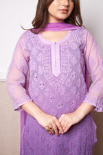 Load image into Gallery viewer, Afreen Buti Jaal Georgeete mirror Chikankari Full Suite with dupatta always best seller
