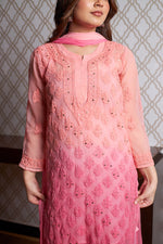 Load image into Gallery viewer, Afreen Buti Jaal Georgeete mirror Chikankari Full Suite with dupatta always best seller
