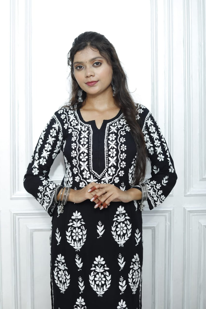 Chikankari Luxe PREMIUM HEAVY SOFT MODAL KURTI SET