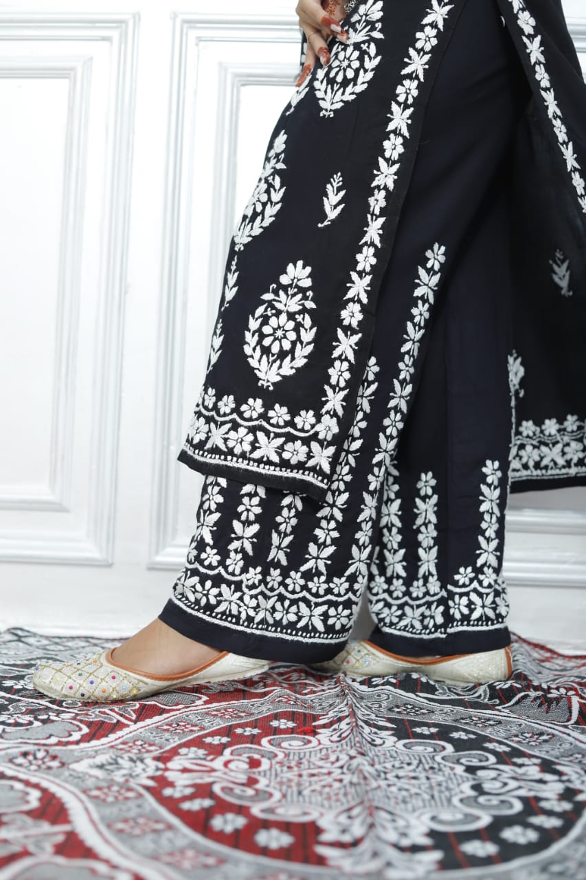 Chikankari Luxe PREMIUM HEAVY SOFT MODAL KURTI SET