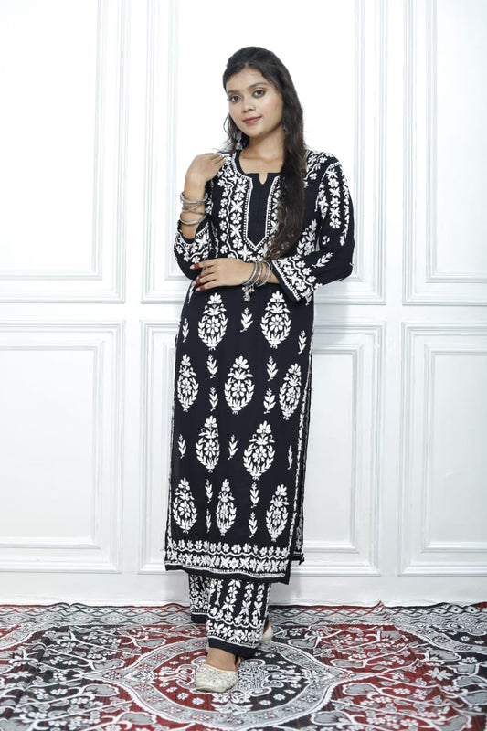 Chikankari Luxe PREMIUM HEAVY SOFT MODAL KURTI SET