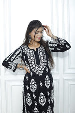 Load image into Gallery viewer, Chikankari Luxe PREMIUM HEAVY SOFT MODAL KURTI SET
