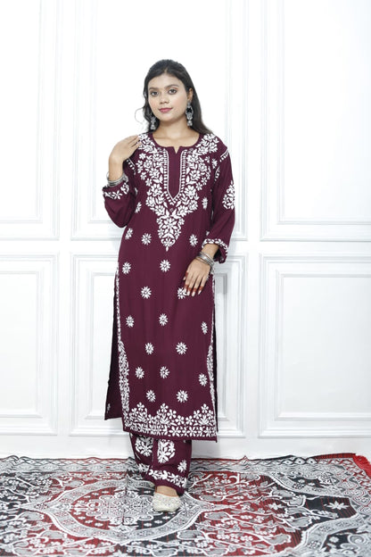 CHIKANKARI BLACK HEAVY EMBROIDERED SET