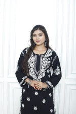 Load image into Gallery viewer, CHIKANKARI BLACK HEAVY EMBROIDERED SET
