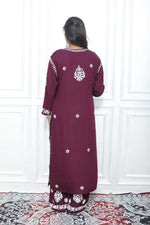 Load image into Gallery viewer, CHIKANKARI BLACK HEAVY EMBROIDERED SET
