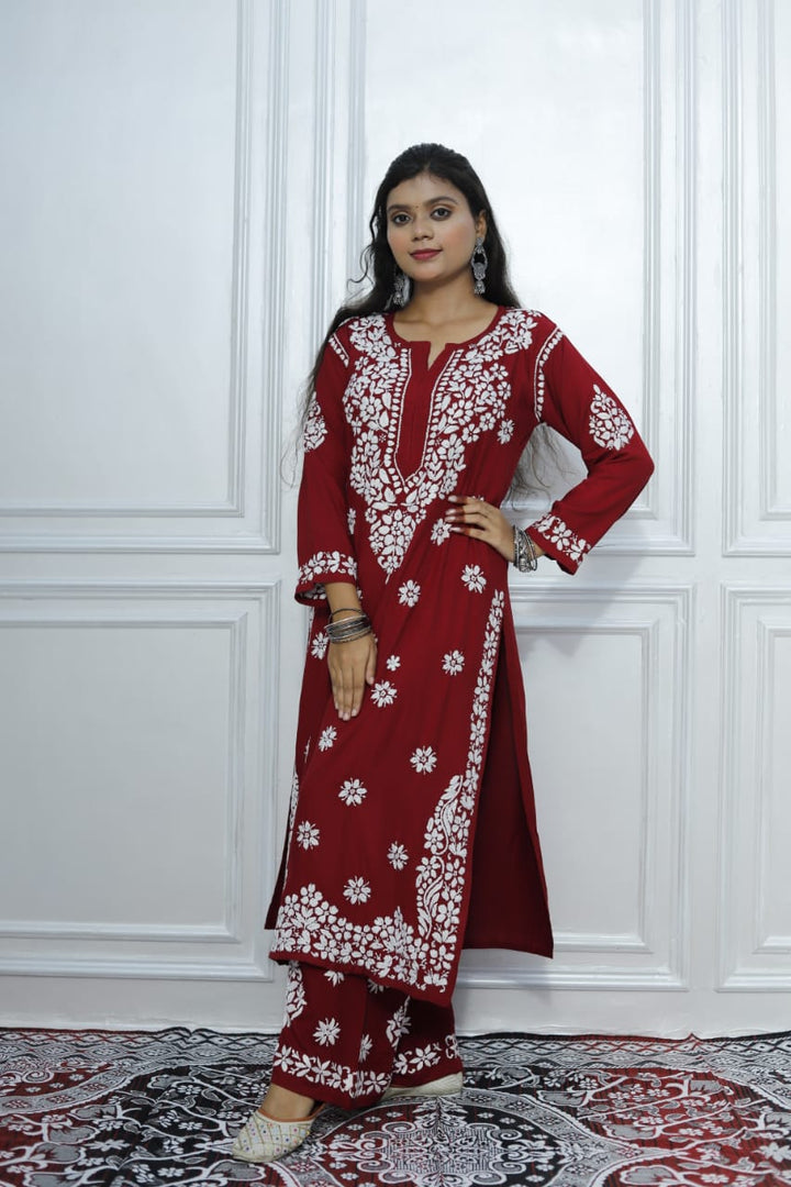 CHIKANKARI BLACK HEAVY EMBROIDERED SET