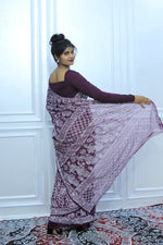 Load image into Gallery viewer, The Royal Drape: Authentic Lucknowi Chikankari Georgette Saree
